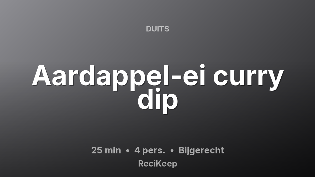 Receptkaart Aardappel-ei curry dip – Bijgerecht