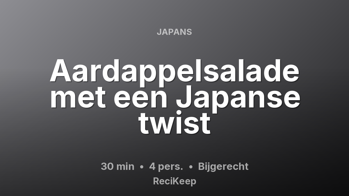 Receptkaart Aardappelsalade met een Japanse twist – Bijgerecht