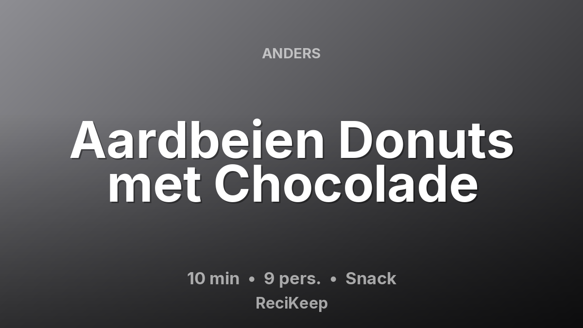 Receptkaart Aardbeien Donuts met Chocolade – Snack