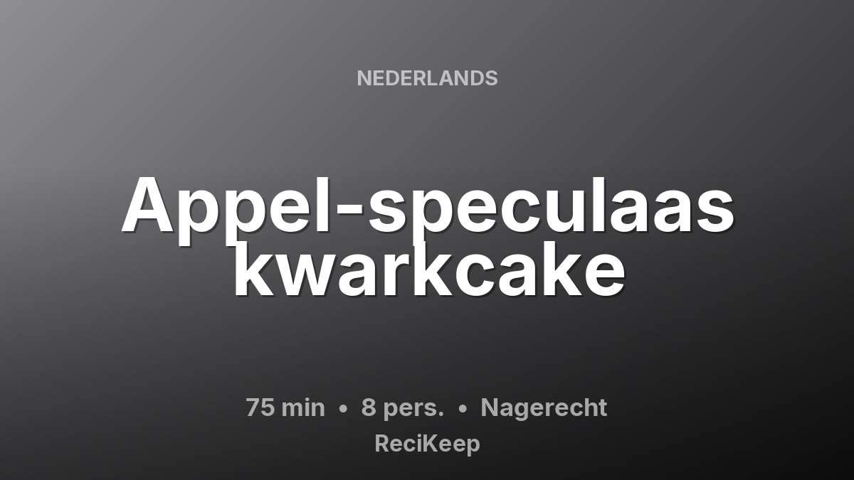 Receptkaart Appel-speculaas kwarkcake – Nagerecht