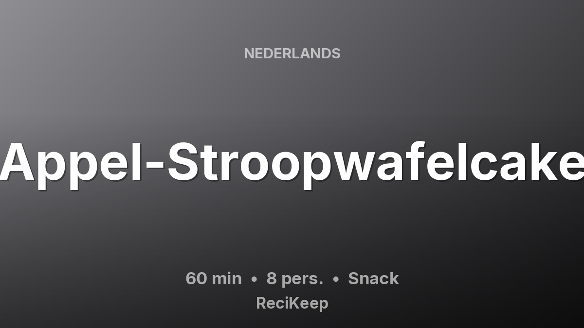 Receptkaart Appel-Stroopwafelcake – Snack