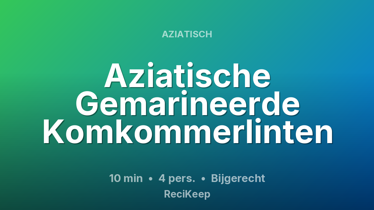 Receptkaart Aziatische Gemarineerde Komkommerlinten – Bijgerecht