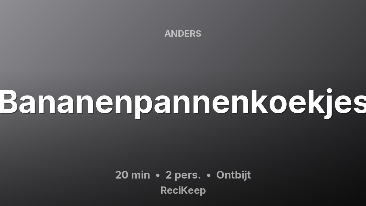 Receptkaart Bananenpannenkoekjes – Ontbijt
