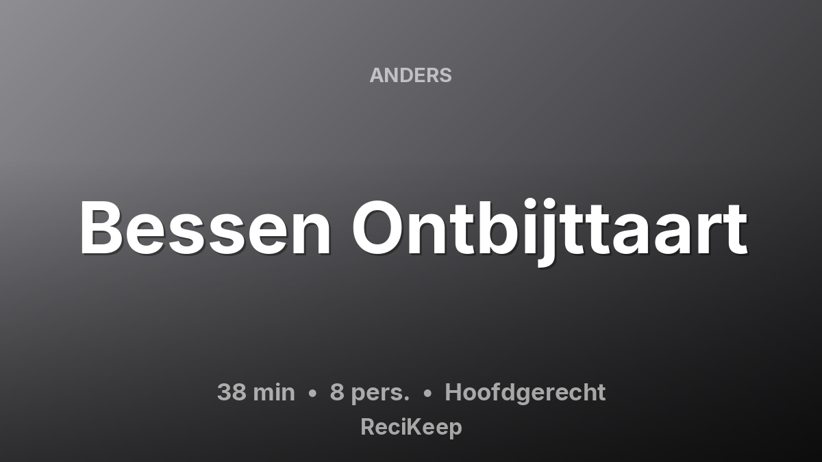 Receptkaart Bessen Ontbijttaart – Hoofdgerecht