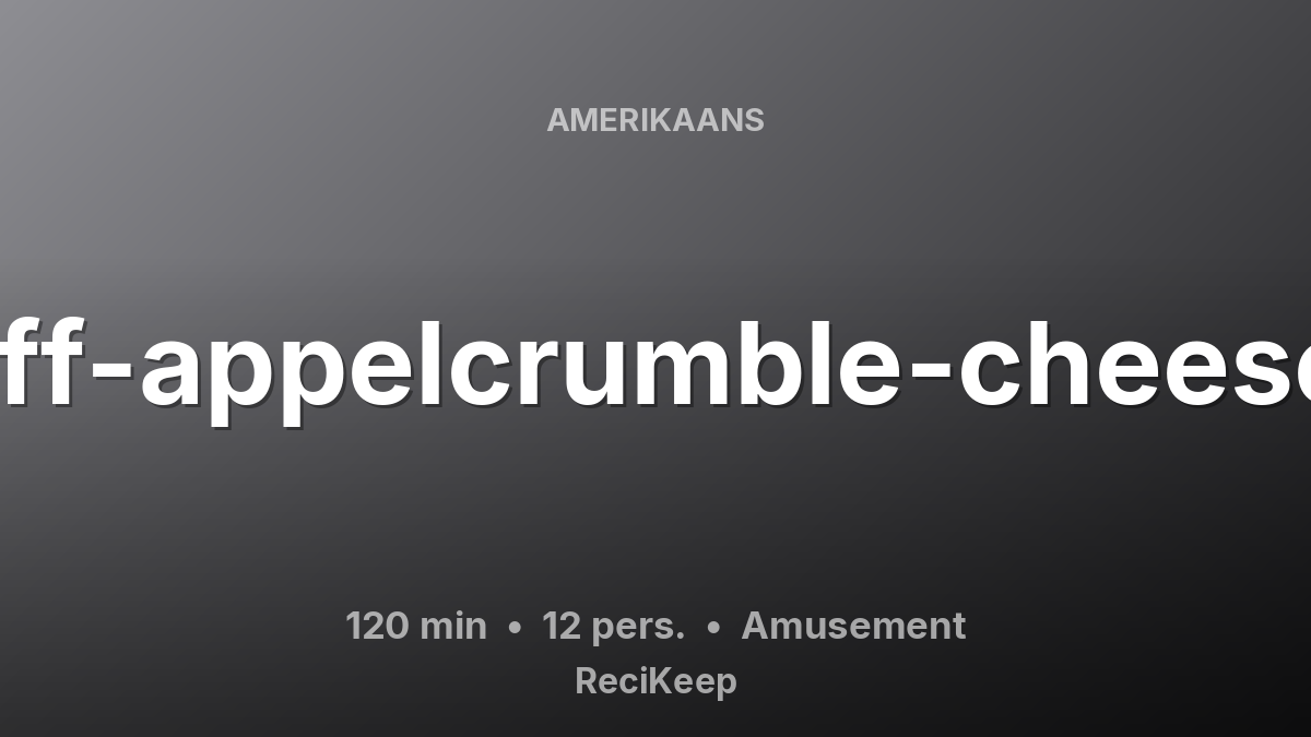 Receptkaart Biscoff-appelcrumble-cheesecake – Amusement