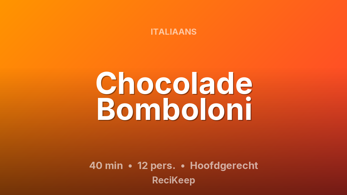 Receptkaart Chocolade Bomboloni – Hoofdgerecht
