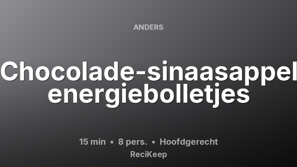 Receptkaart Chocolade-sinaasappel energiebolletjes – Hoofdgerecht