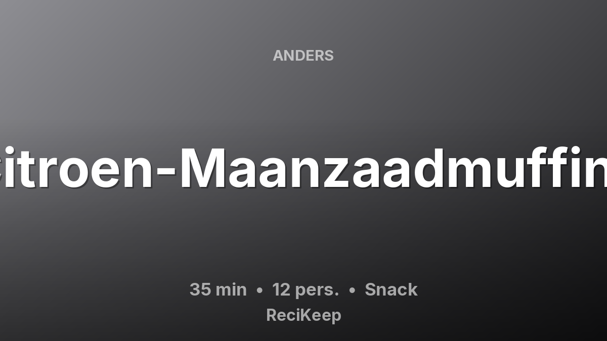 Receptkaart Citroen-Maanzaadmuffins – Snack