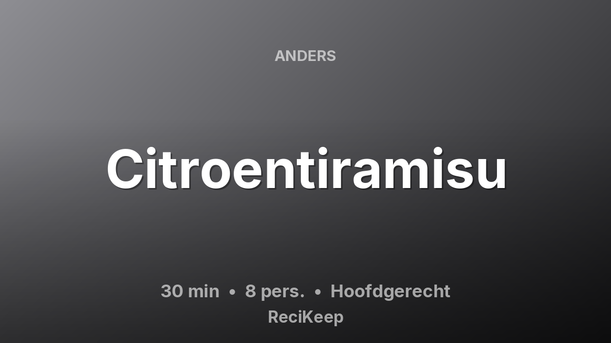 Receptkaart Citroentiramisu – Hoofdgerecht