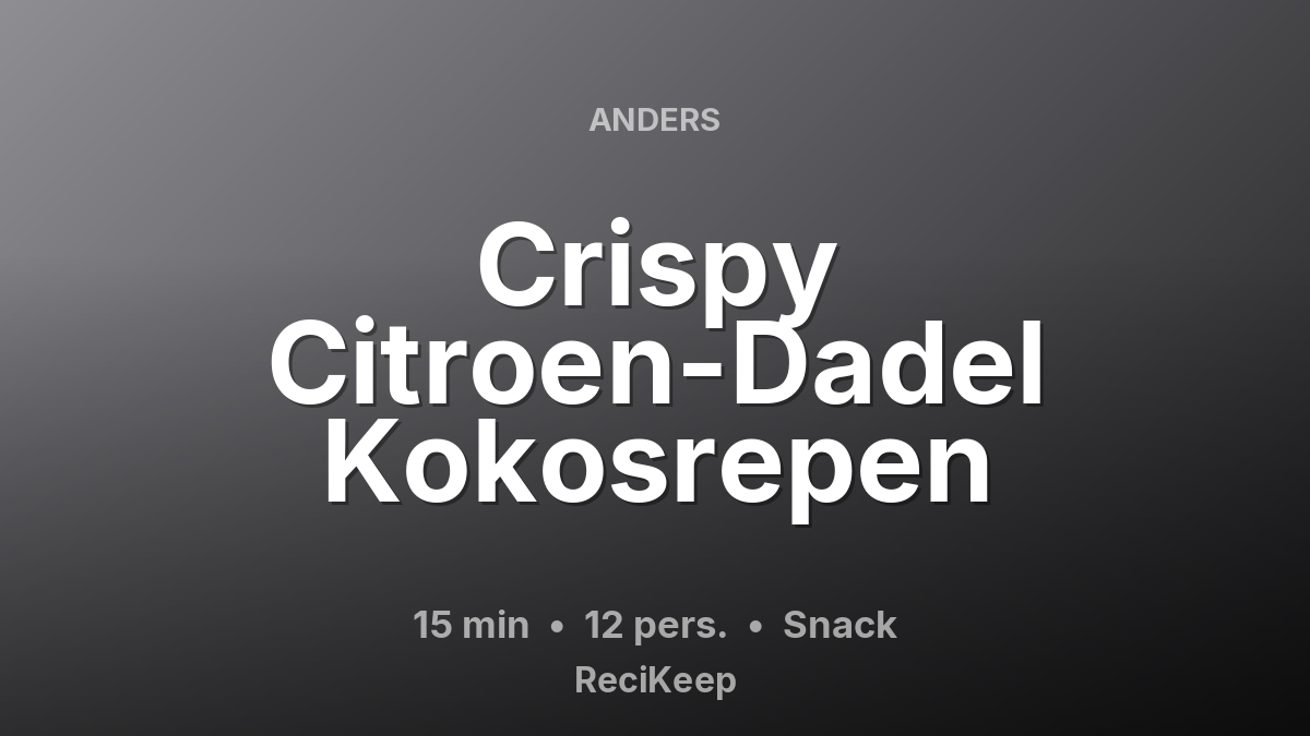 Receptkaart Crispy Citroen-Dadel Kokosrepen – Snack