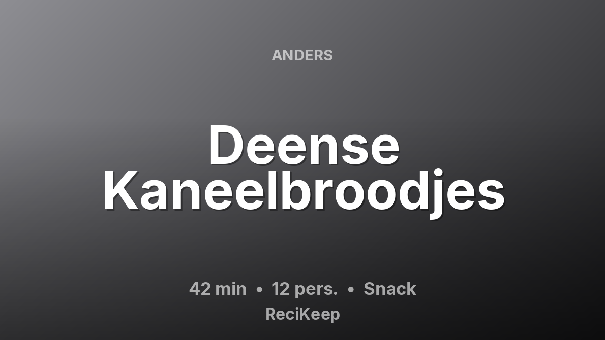 Receptkaart Deense Kaneelbroodjes – Snack