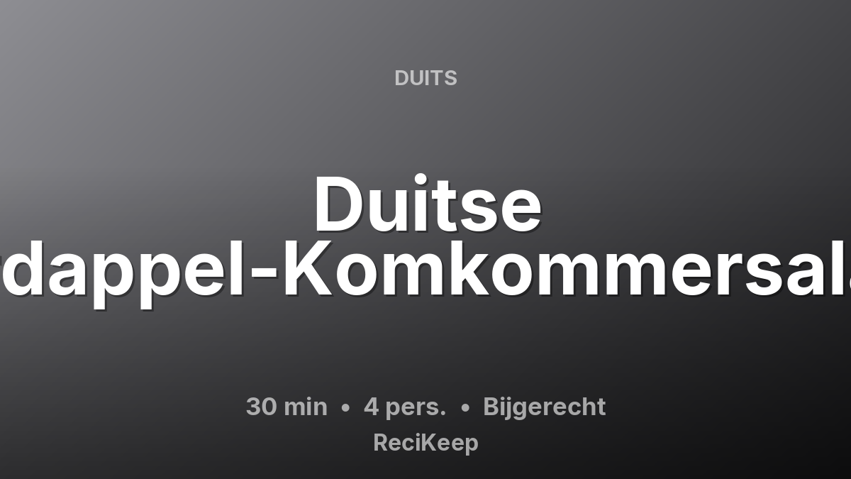 Receptkaart Duitse Aardappel-Komkommersalade – Bijgerecht