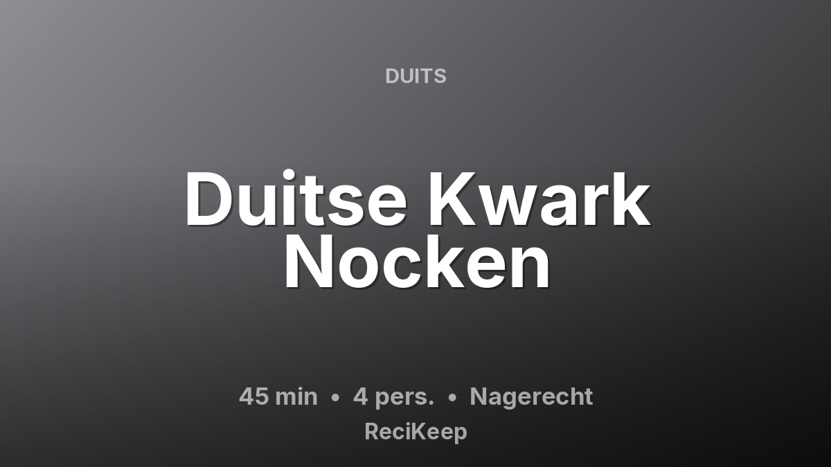 Receptkaart Duitse Kwark Nocken – Nagerecht