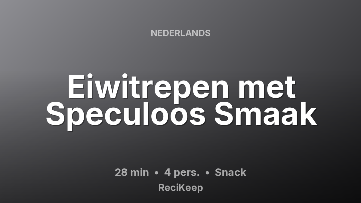 Receptkaart Eiwitrepen met Speculoos Smaak – Snack