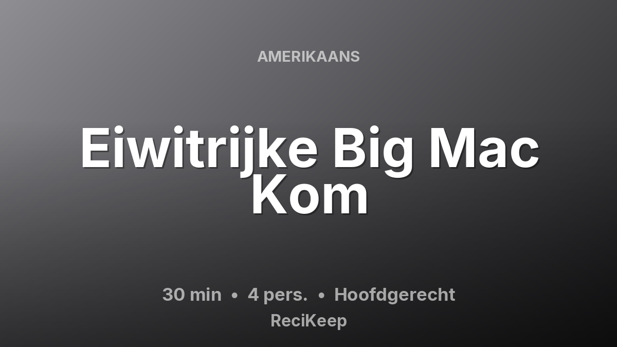 Receptkaart Eiwitrijke Big Mac Kom – Hoofdgerecht