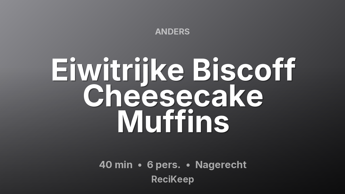 Receptkaart Eiwitrijke Biscoff Cheesecake Muffins – Nagerecht