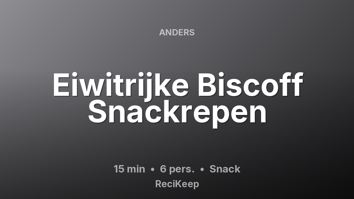Receptkaart Eiwitrijke Biscoff Snackrepen – Snack
