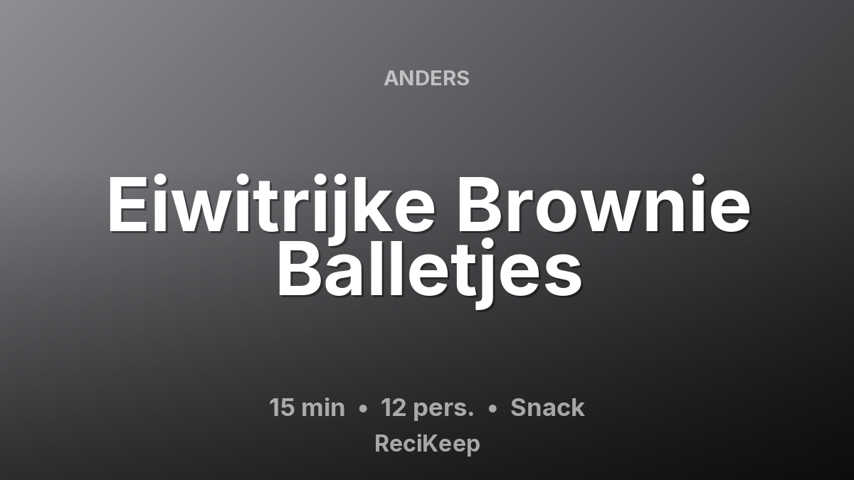 Receptkaart Eiwitrijke Brownie Balletjes – Snack