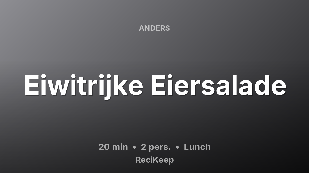 Receptkaart Eiwitrijke Eiersalade – Lunch
