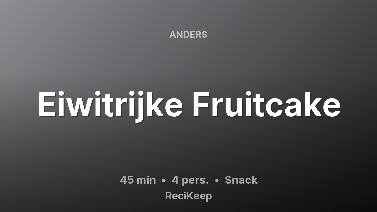 Receptkaart Eiwitrijke Fruitcake – Snack