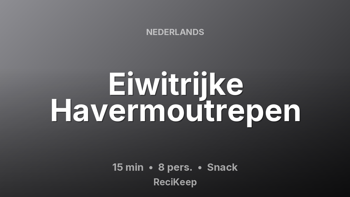Receptkaart Eiwitrijke Havermoutrepen – Snack