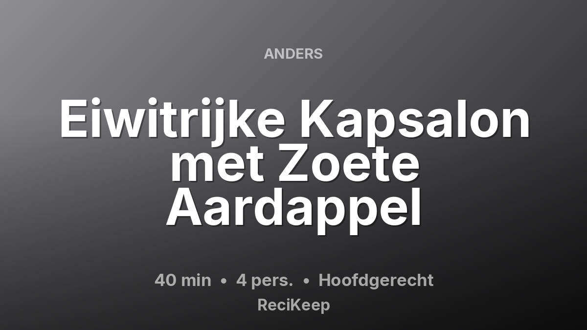 Receptkaart Eiwitrijke Kapsalon met Zoete Aardappel – Hoofdgerecht