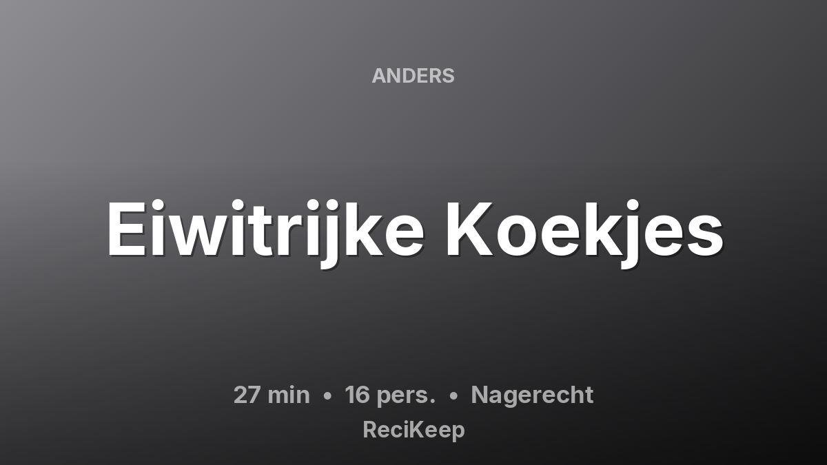 Receptkaart Eiwitrijke Koekjes – Nagerecht