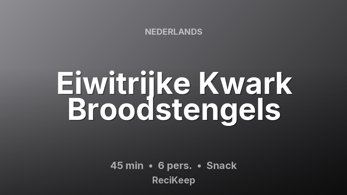 Receptkaart Eiwitrijke Kwark Broodstengels – Snack