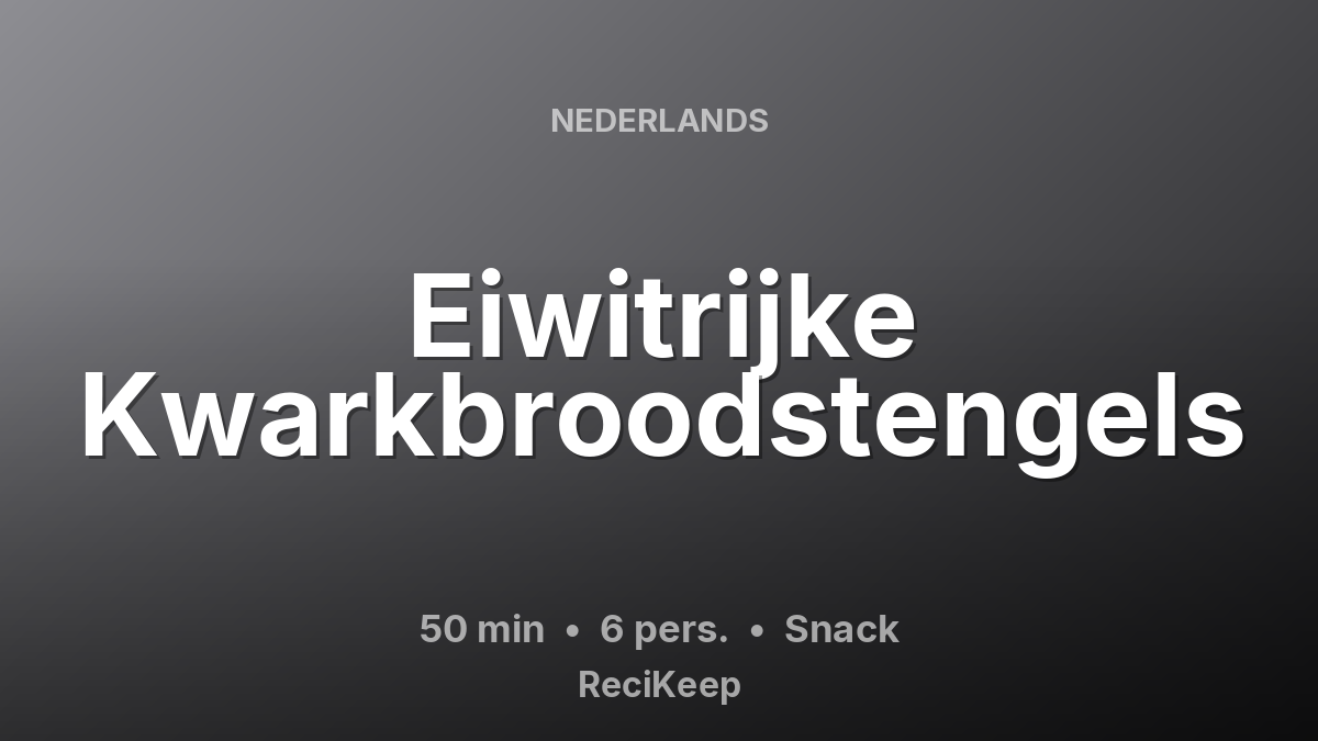 Receptkaart Eiwitrijke Kwarkbroodstengels – Snack
