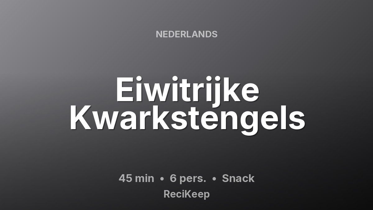 Receptkaart Eiwitrijke Kwarkstengels – Snack