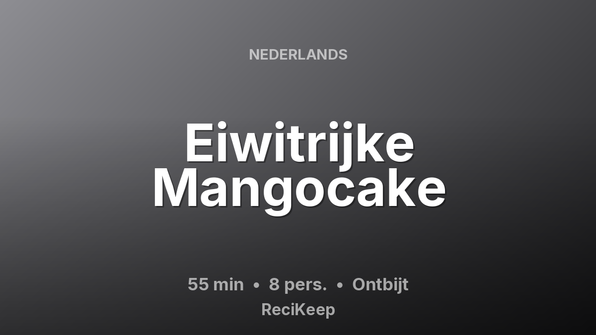 Receptkaart Eiwitrijke Mangocake – Ontbijt