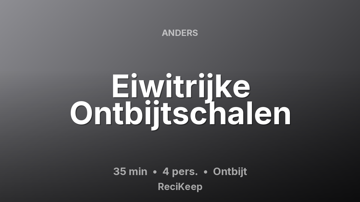 Receptkaart Eiwitrijke Ontbijtschalen – Ontbijt