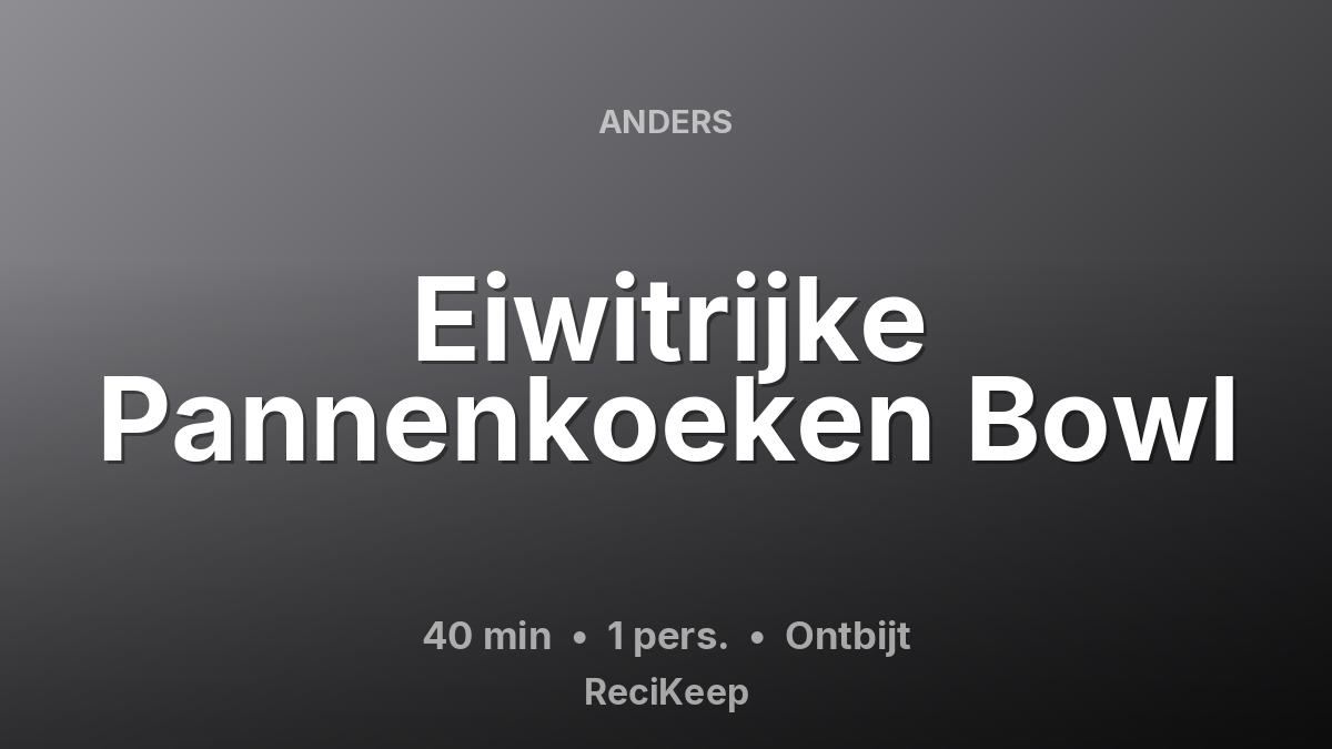 Receptkaart Eiwitrijke Pannenkoeken Bowl – Ontbijt