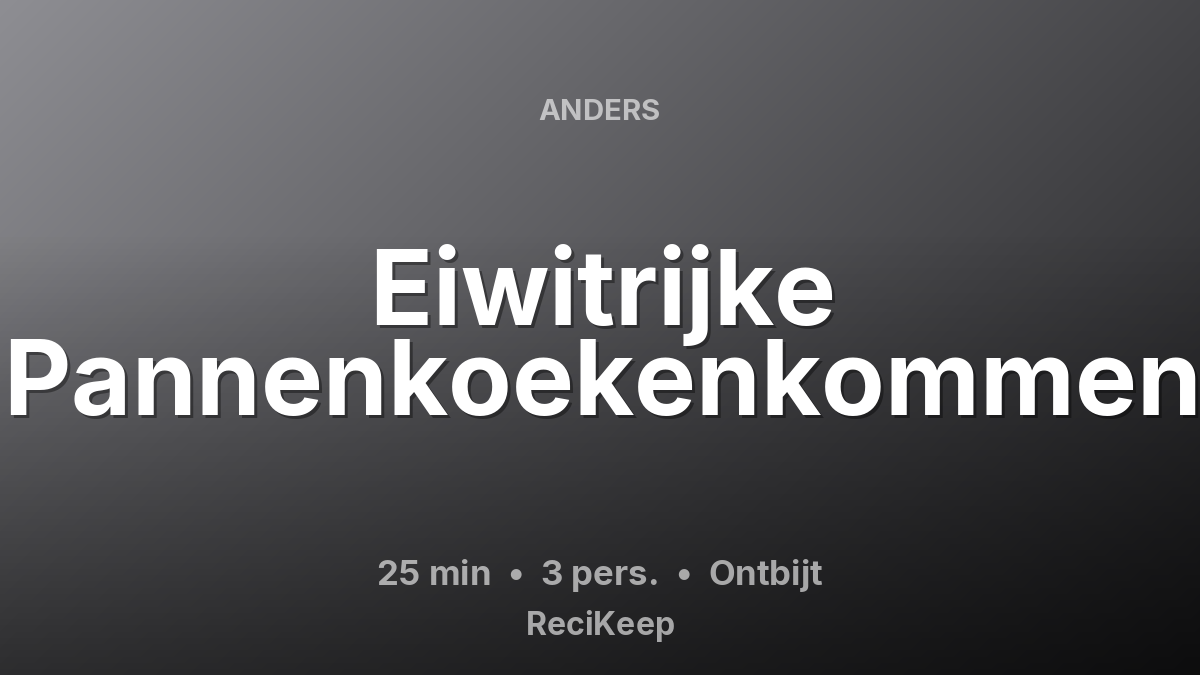 Receptkaart Eiwitrijke Pannenkoekenkommen – Ontbijt