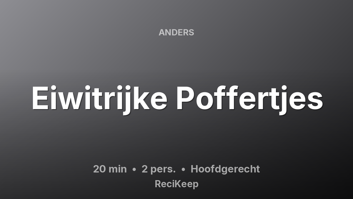 Receptkaart Eiwitrijke Poffertjes – Hoofdgerecht