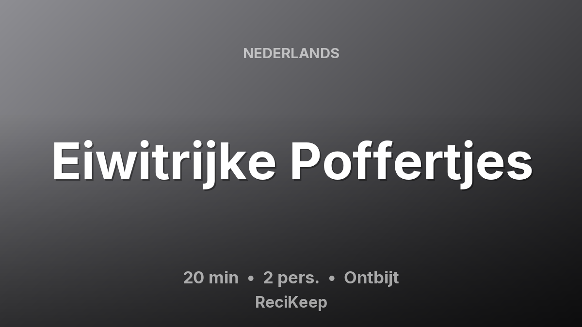 Receptkaart Eiwitrijke Poffertjes – Ontbijt