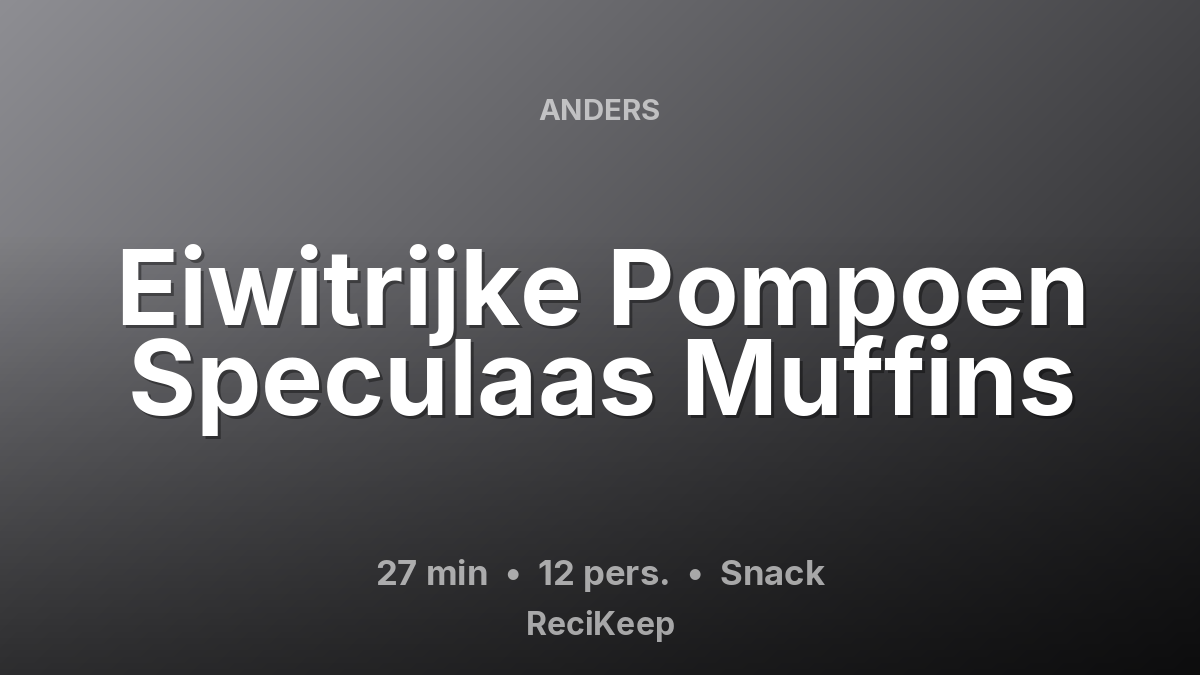 Receptkaart Eiwitrijke Pompoen Speculaas Muffins – Snack