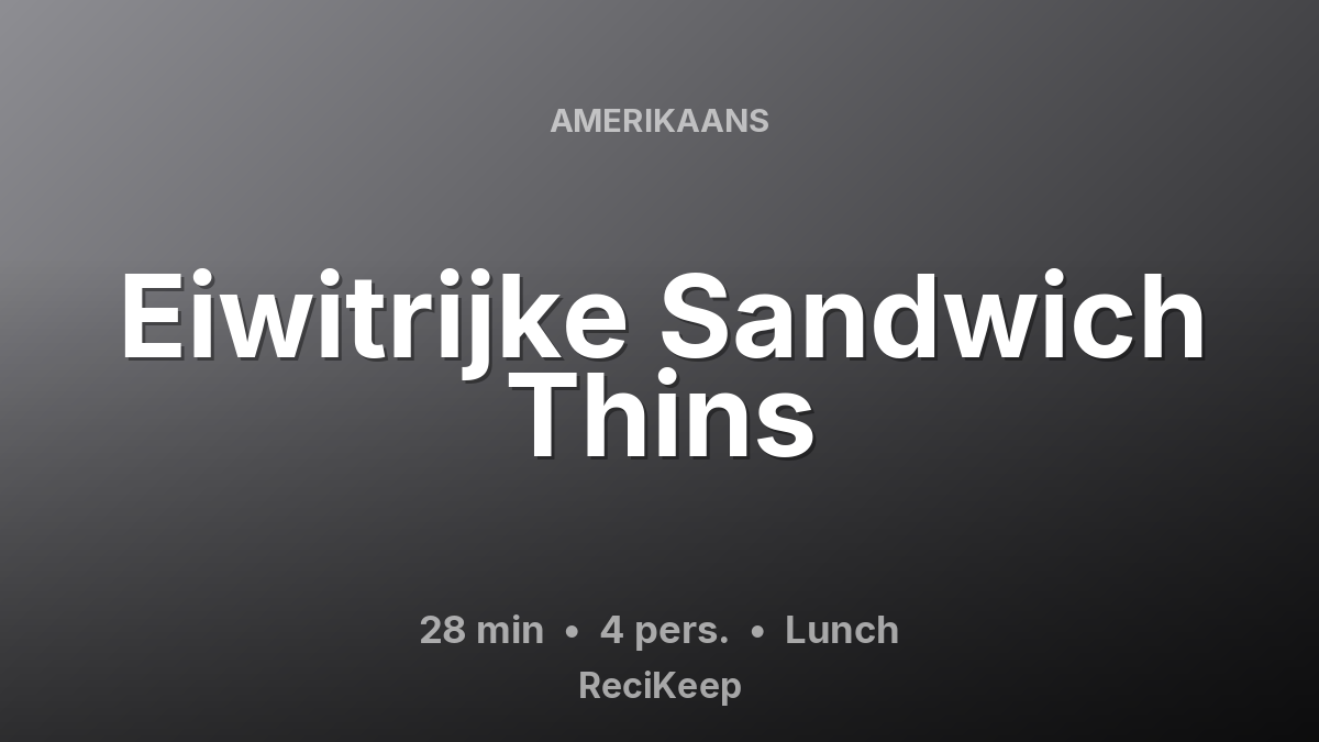 Receptkaart Eiwitrijke Sandwich Thins – Lunch
