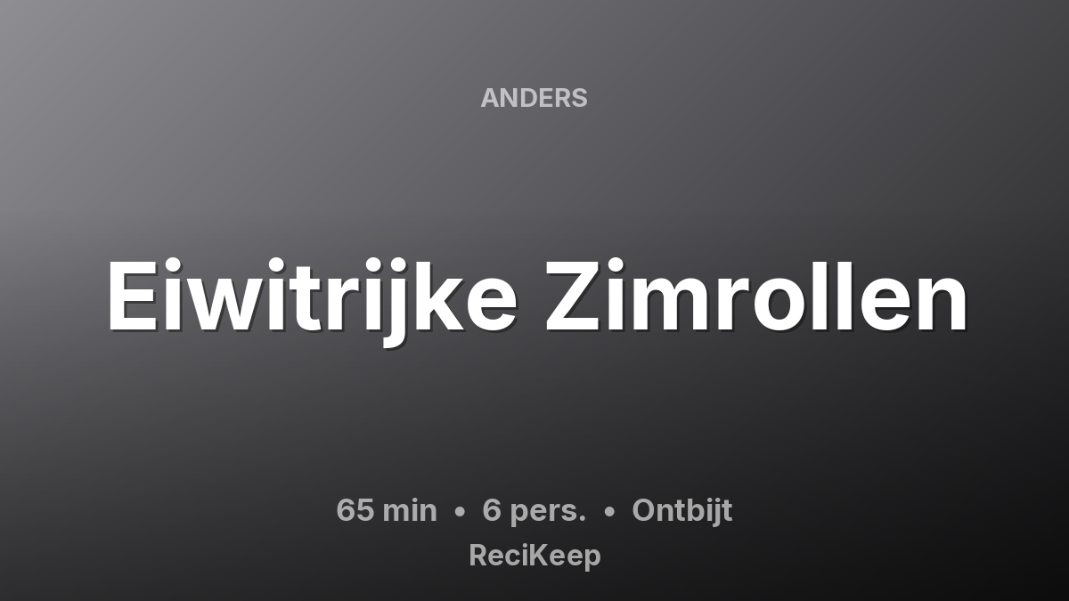 Receptkaart Eiwitrijke Zimrollen – Ontbijt