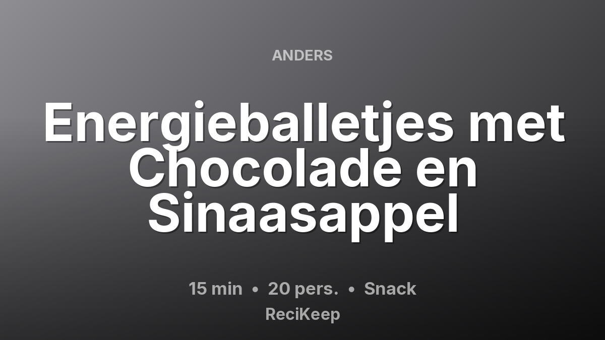 Receptkaart Energieballetjes met Chocolade en Sinaasappel – Snack