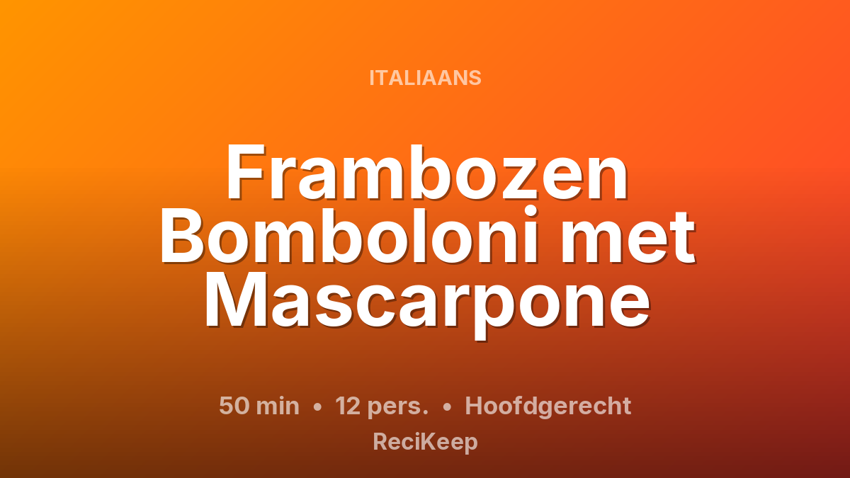 Receptkaart Frambozen Bomboloni met Mascarpone – Hoofdgerecht