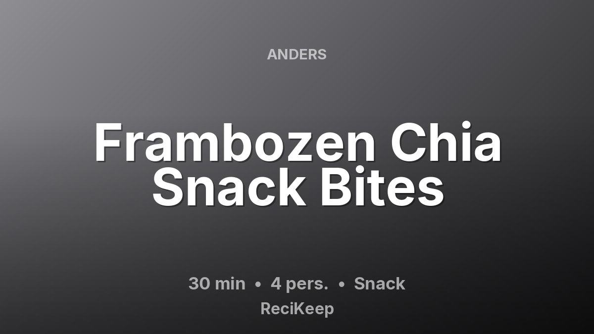 Receptkaart Frambozen Chia Snack Bites – Snack
