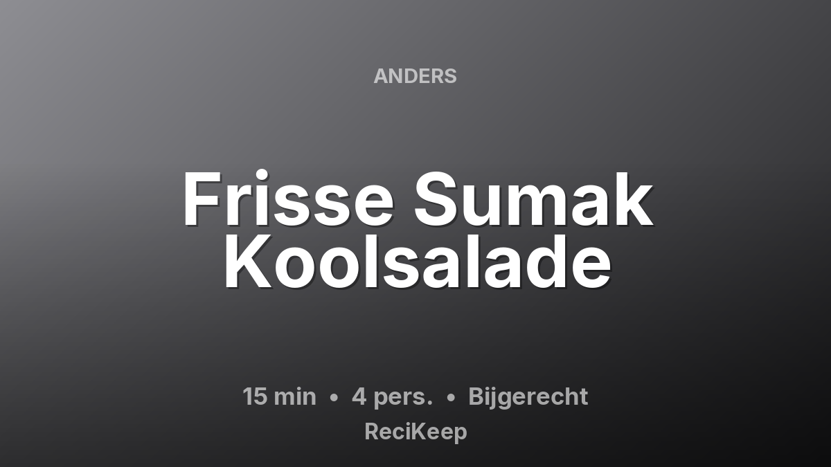Receptkaart Frisse Sumak Koolsalade – Bijgerecht
