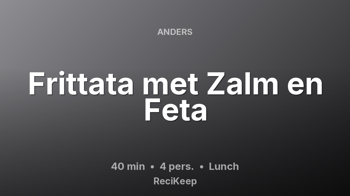 Receptkaart Frittata met Zalm en Feta – Lunch