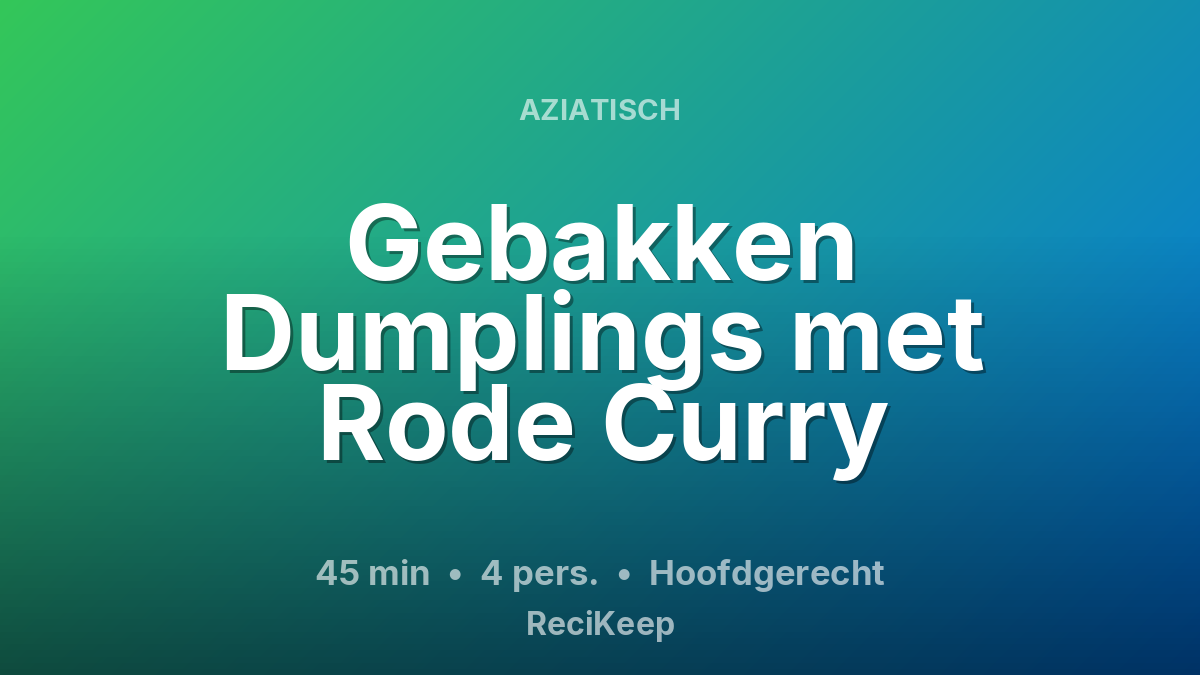 Receptkaart Gebakken Dumplings met Rode Curry – Hoofdgerecht