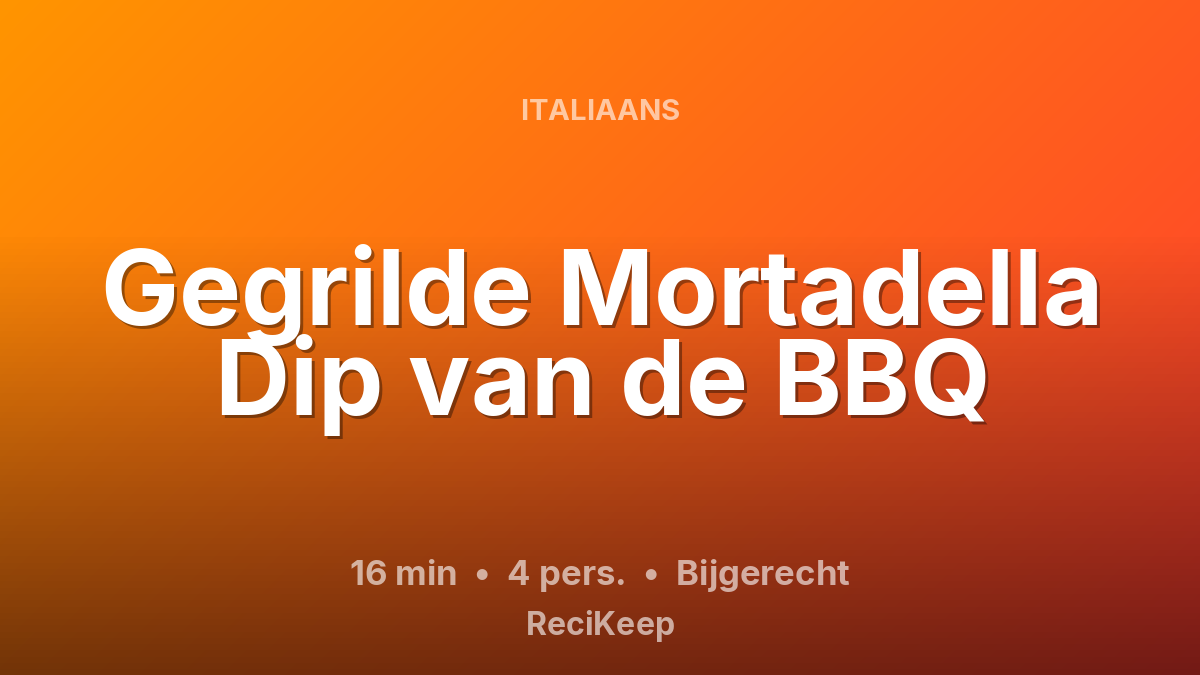 Receptkaart Gegrilde Mortadella Dip van de BBQ – Bijgerecht