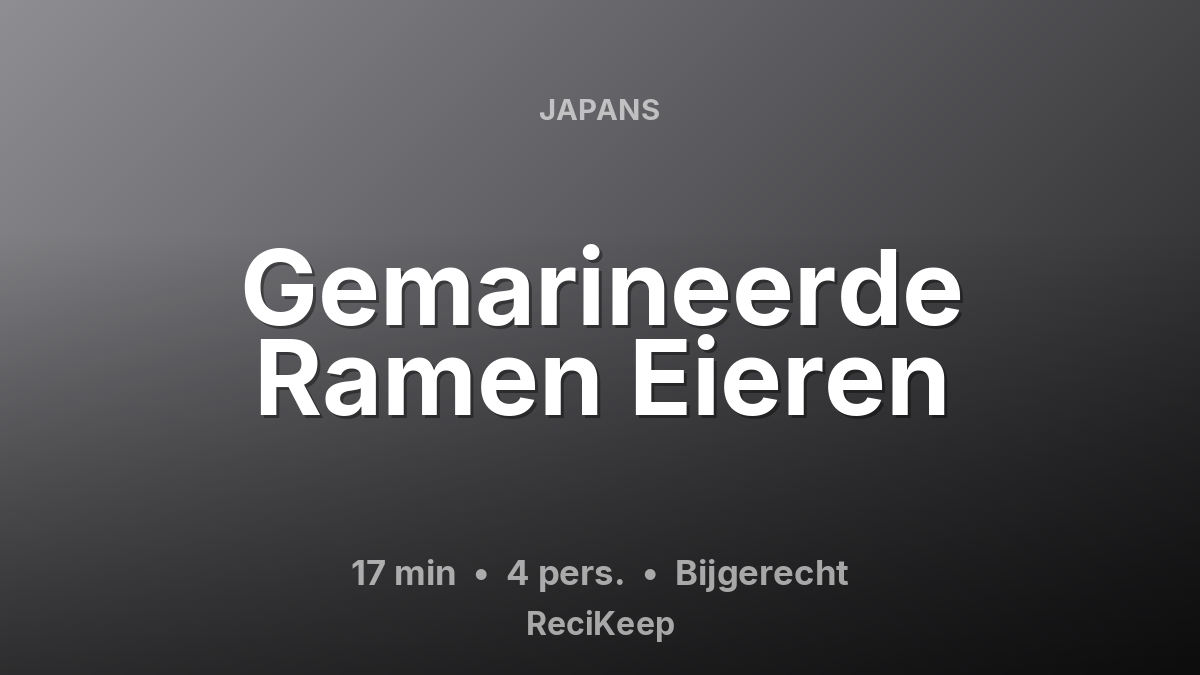 Receptkaart Gemarineerde Ramen Eieren – Bijgerecht