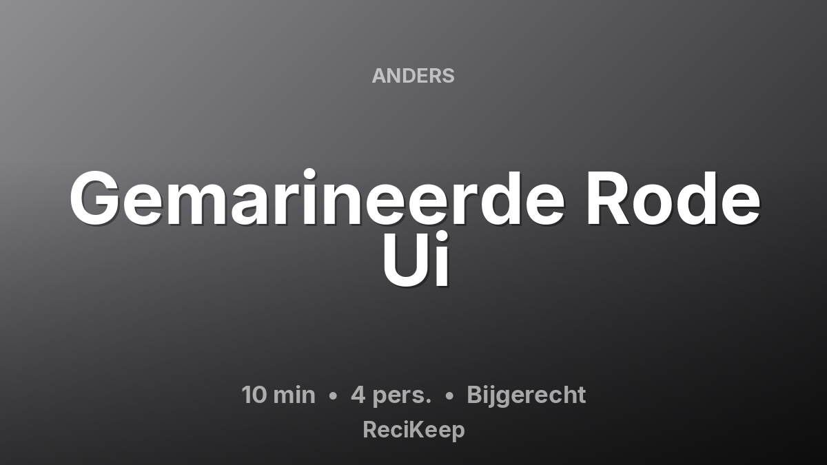 Receptkaart Gemarineerde Rode Ui – Bijgerecht