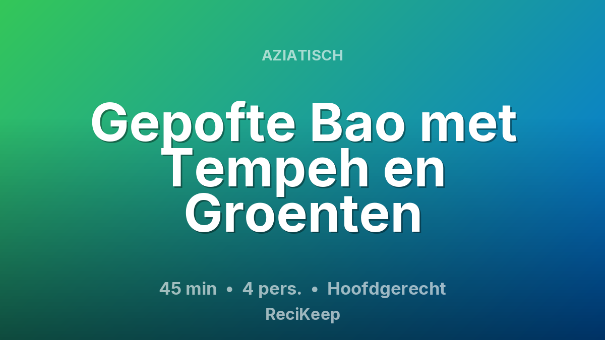 Receptkaart Gepofte Bao met Tempeh en Groenten – Hoofdgerecht