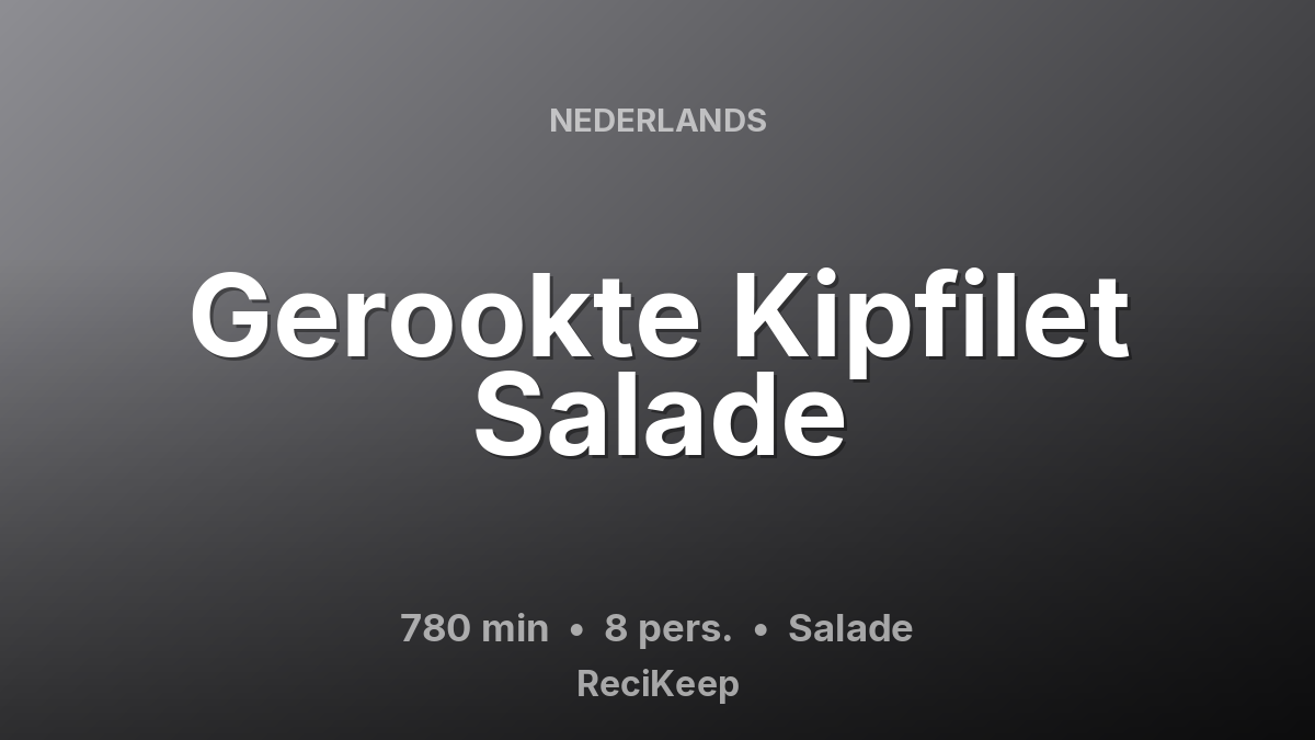 Receptkaart Gerookte Kipfilet Salade – Salade